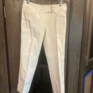 White House Black Market Size 00 cuffed white ankle pants